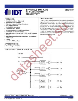 IDT5T905PGI datasheet  